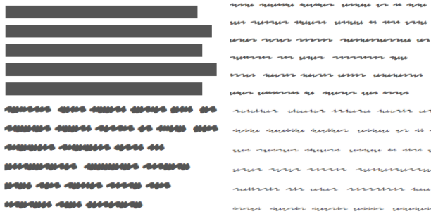 Mix of renderings of a redacted font - Credits to Christian Naths